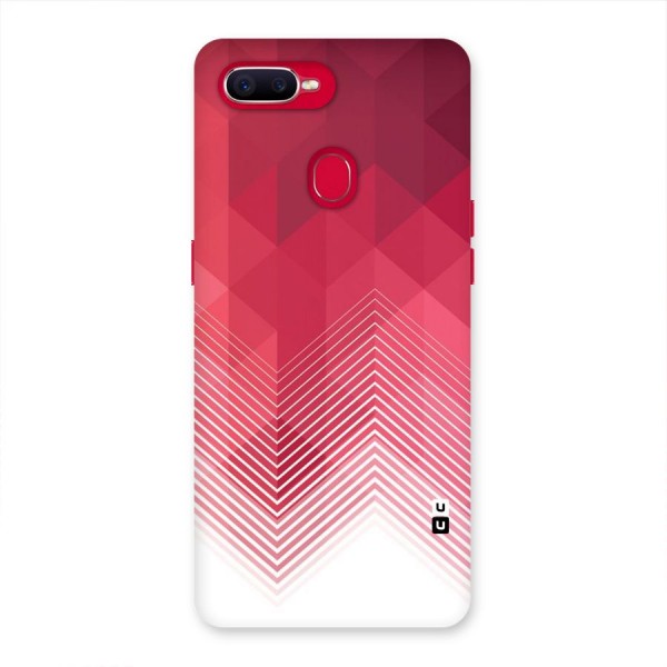 Red Chevron Abstract Back Case for Oppo F9 Pro