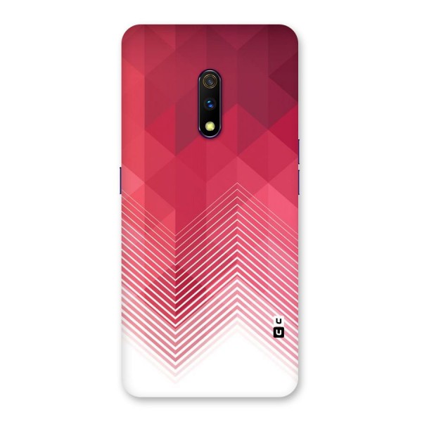 Red Chevron Abstract Back Case for Realme X