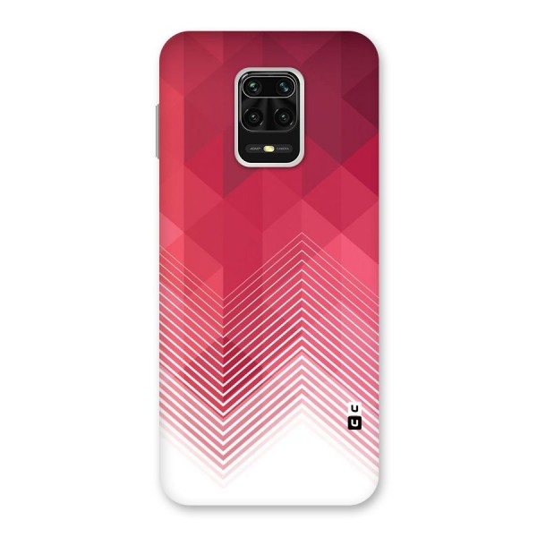 Red Chevron Abstract Back Case for Redmi Note 9 Pro Max