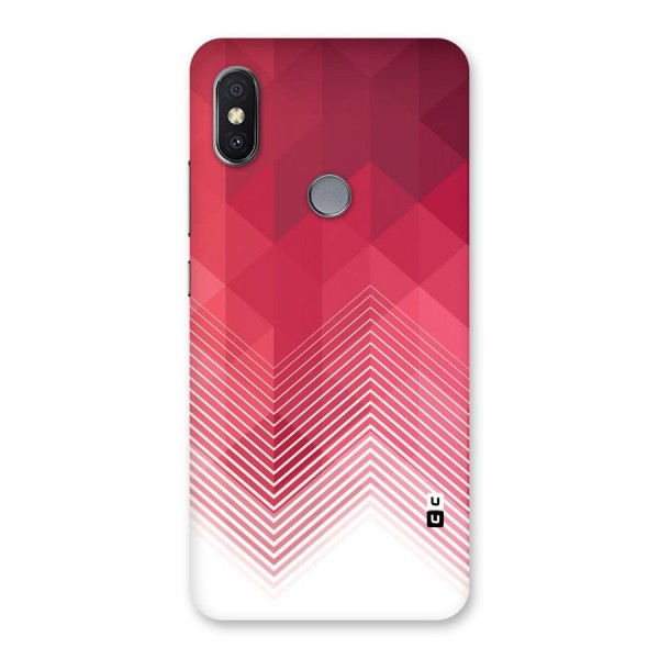Red Chevron Abstract Back Case for Redmi Y2