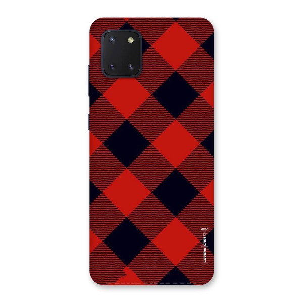Red Diagonal Check Back Case for Galaxy Note 10 Lite