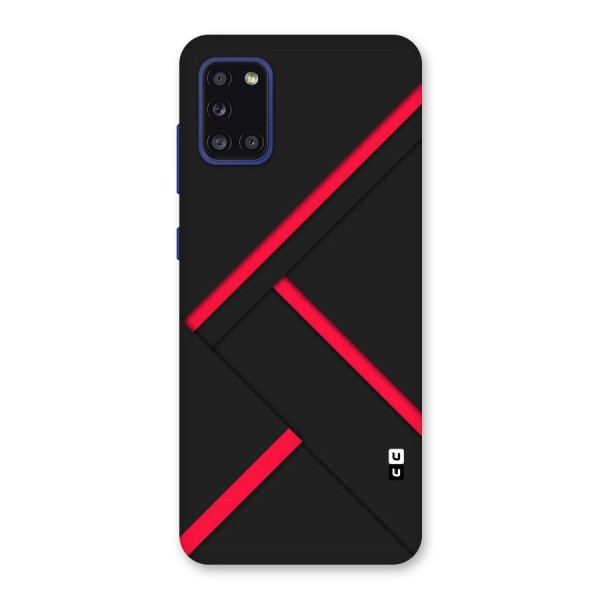 Red Disort Stripes Back Case for Galaxy A31