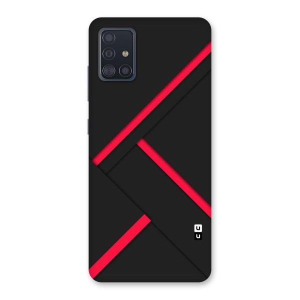 Red Disort Stripes Back Case for Galaxy A51