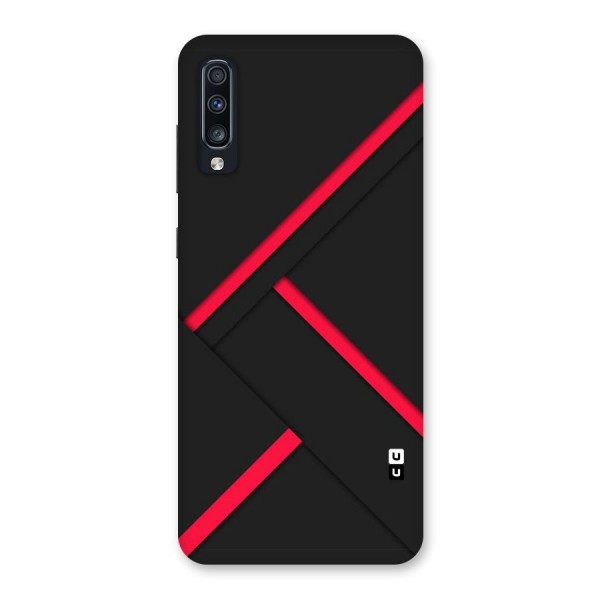 Red Disort Stripes Back Case for Galaxy A70