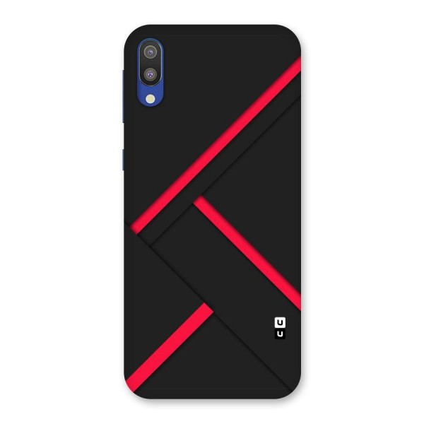 Red Disort Stripes Back Case for Galaxy M10