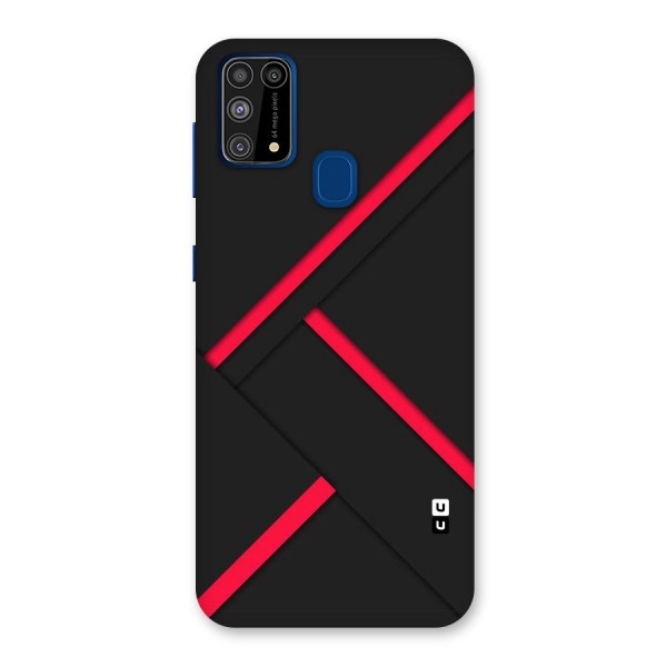 Red Disort Stripes Back Case for Galaxy M31