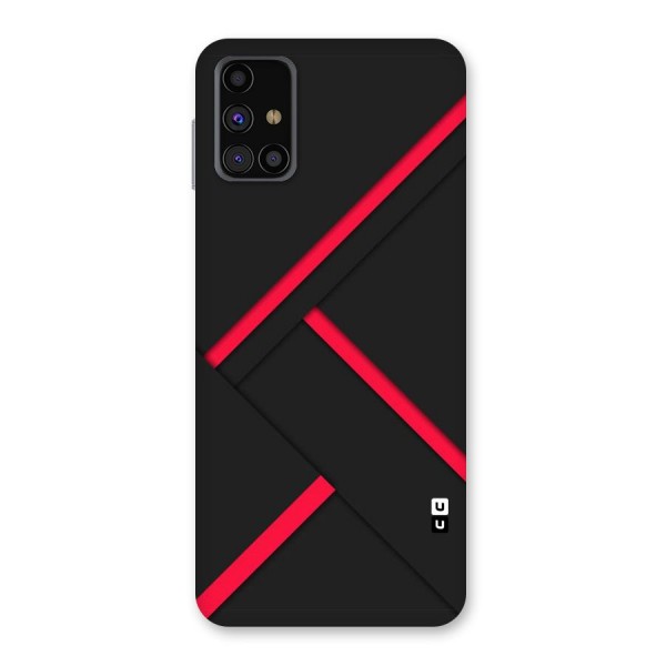 Red Disort Stripes Back Case for Galaxy M31s