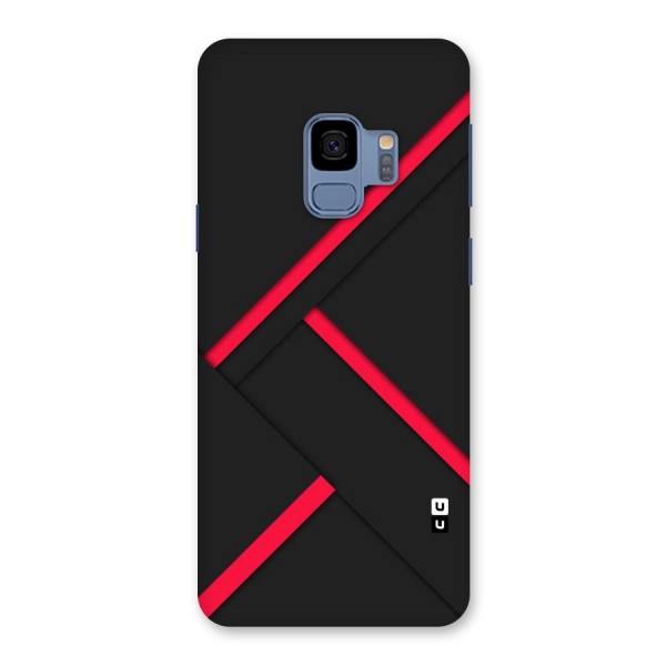 Red Disort Stripes Back Case for Galaxy S9