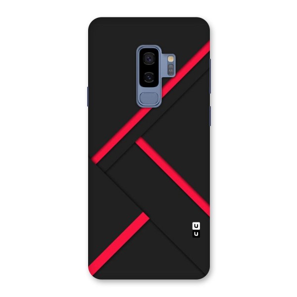 Red Disort Stripes Back Case for Galaxy S9 Plus