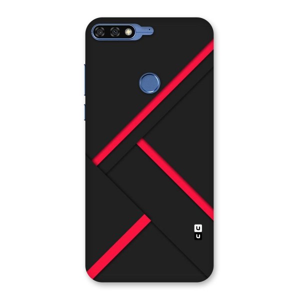 Red Disort Stripes Back Case for Honor 7C