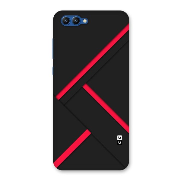Red Disort Stripes Back Case for Honor View 10
