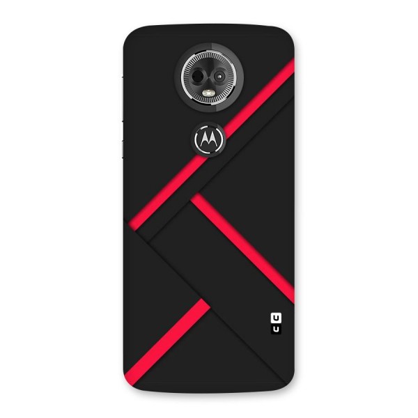 Red Disort Stripes Back Case for Moto E5 Plus