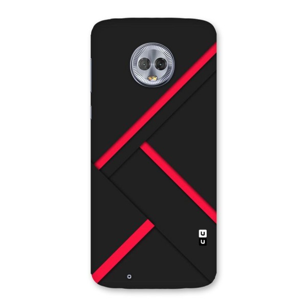 Red Disort Stripes Back Case for Moto G6