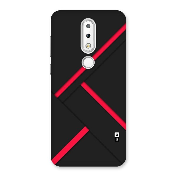 Red Disort Stripes Back Case for Nokia 6.1 Plus