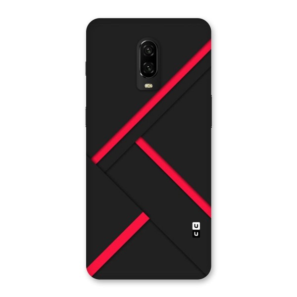 Red Disort Stripes Back Case for OnePlus 6T