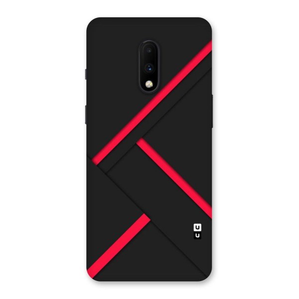 Red Disort Stripes Back Case for OnePlus 7