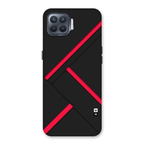 Red Disort Stripes Back Case for Oppo F17 Pro