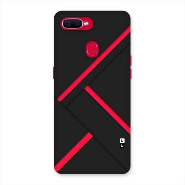 Red Disort Stripes Back Case for Oppo F9 Pro