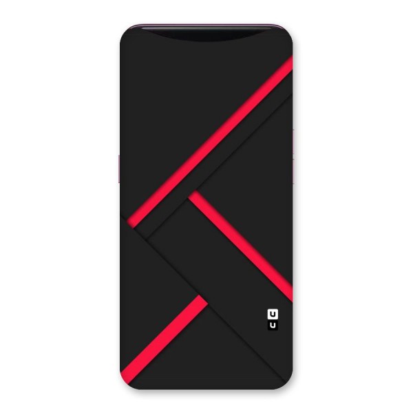 Red Disort Stripes Back Case for Oppo Find X