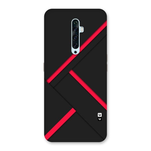 Red Disort Stripes Back Case for Oppo Reno2 Z