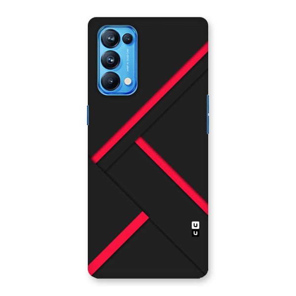 Red Disort Stripes Back Case for Oppo Reno5 Pro 5G