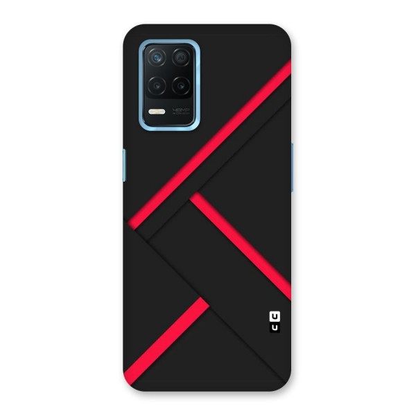 Red Disort Stripes Back Case for Realme 8 5G