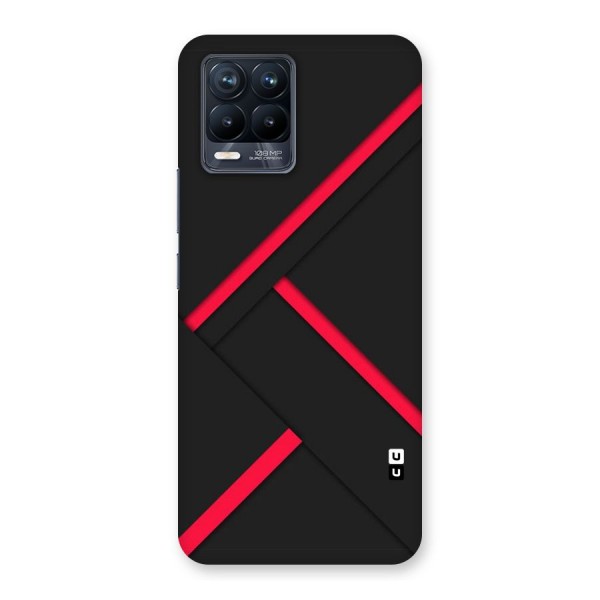 Red Disort Stripes Back Case for Realme 8 Pro