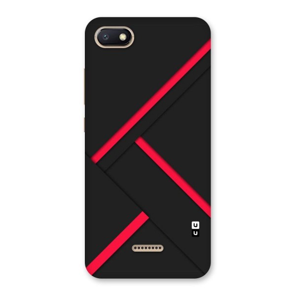 Red Disort Stripes Back Case for Redmi 6A