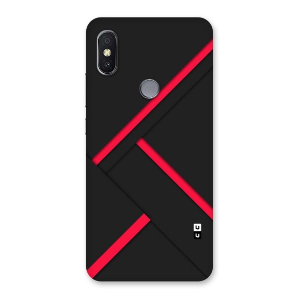 Red Disort Stripes Back Case for Redmi Y2