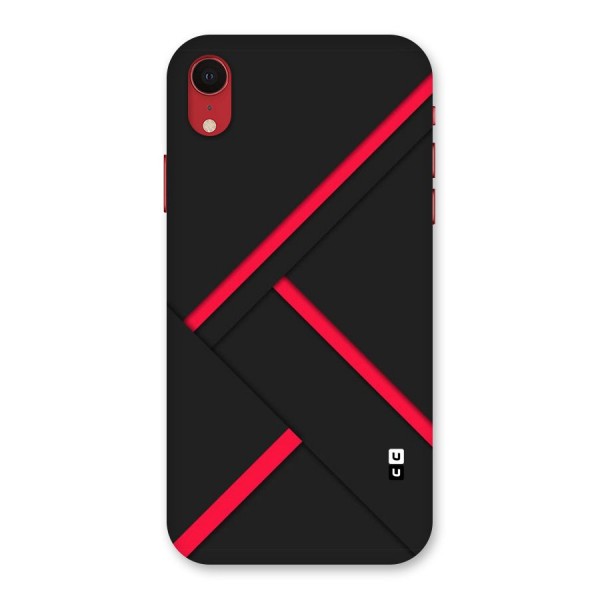 Red Disort Stripes Back Case for iPhone XR