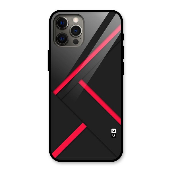 Red Disort Stripes Glass Back Case for iPhone 12 Pro Max