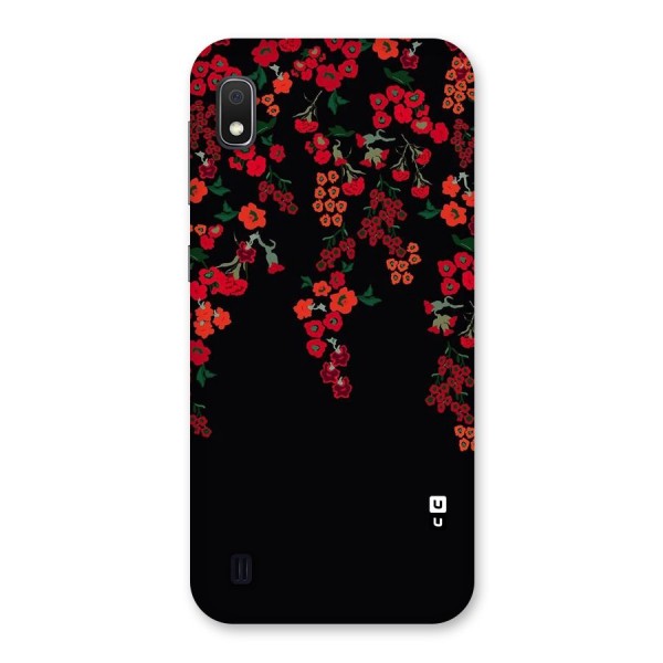 Red Floral Pattern Back Case for Galaxy A10
