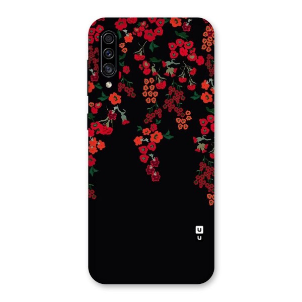 Red Floral Pattern Back Case for Galaxy A30s