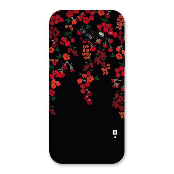 Red Floral Pattern Back Case for Galaxy A5 2017