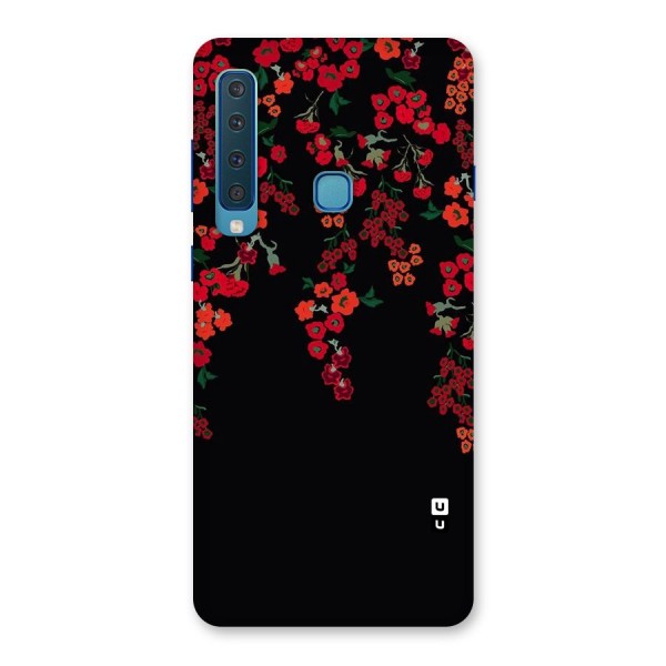 Red Floral Pattern Back Case for Galaxy A9 (2018)