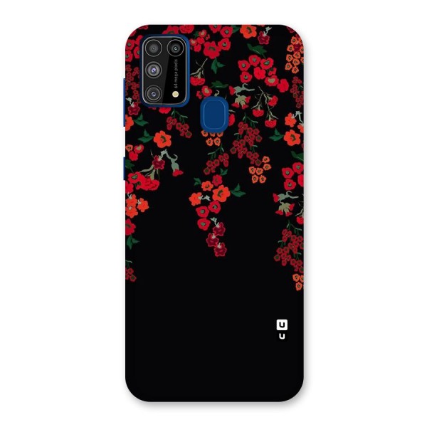 Red Floral Pattern Back Case for Galaxy F41