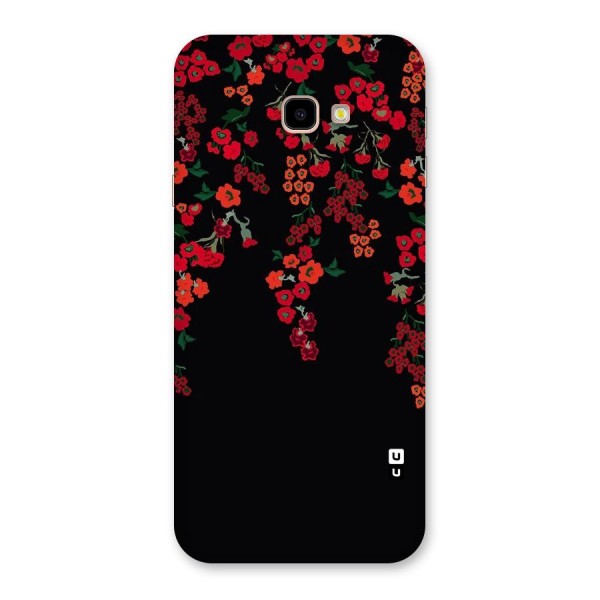 Red Floral Pattern Back Case for Galaxy J4 Plus