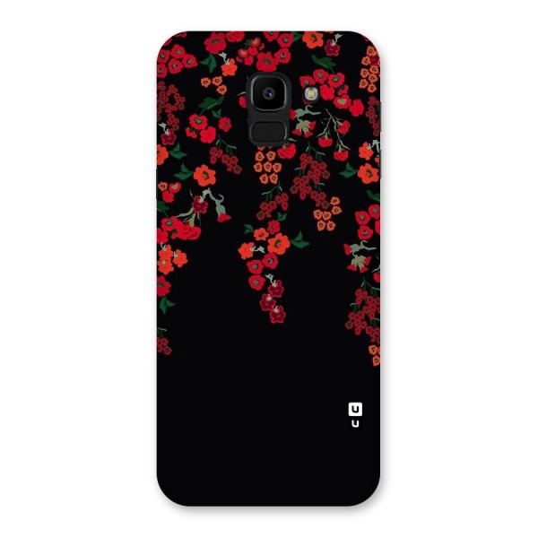Red Floral Pattern Back Case for Galaxy J6