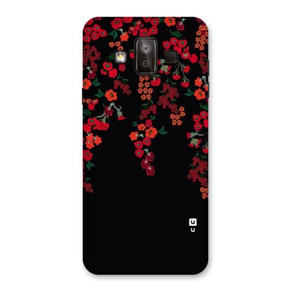 Red Floral Pattern Back Case for Galaxy J7 Duo