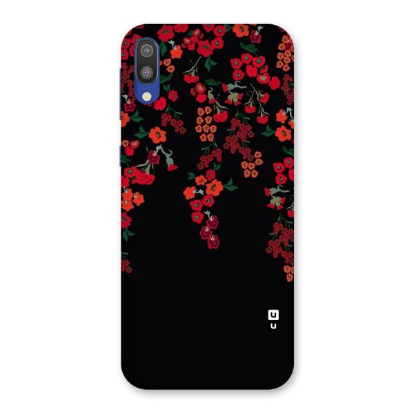 Red Floral Pattern Back Case for Galaxy M10
