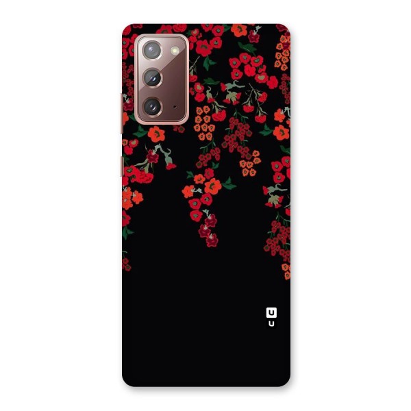 Red Floral Pattern Back Case for Galaxy Note 20