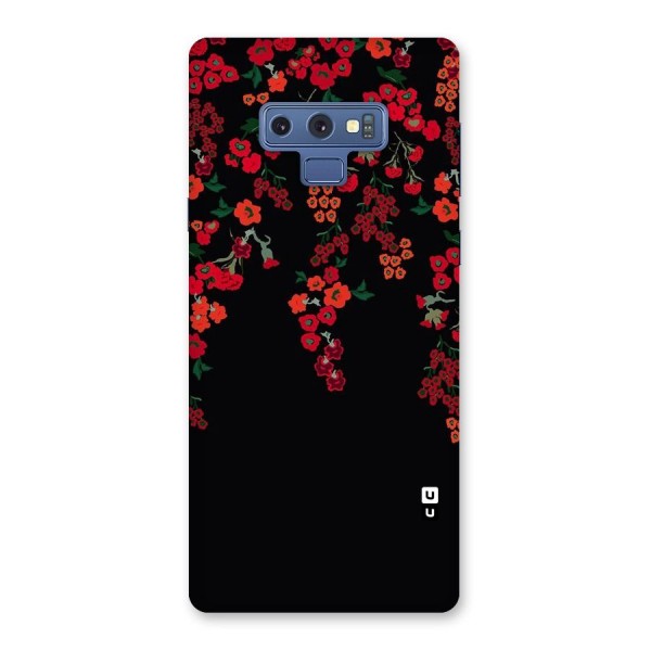 Red Floral Pattern Back Case for Galaxy Note 9