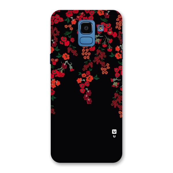 Red Floral Pattern Back Case for Galaxy On6