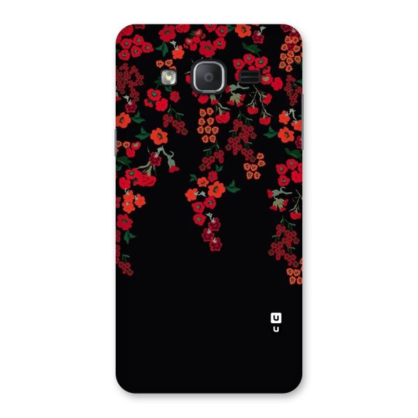 Red Floral Pattern Back Case for Galaxy On7 Pro