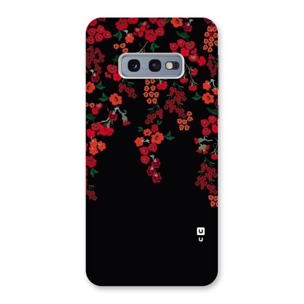 Red Floral Pattern Back Case for Galaxy S10e