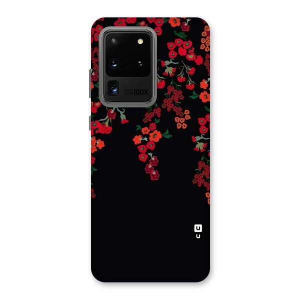 Red Floral Pattern Back Case for Galaxy S20 Ultra