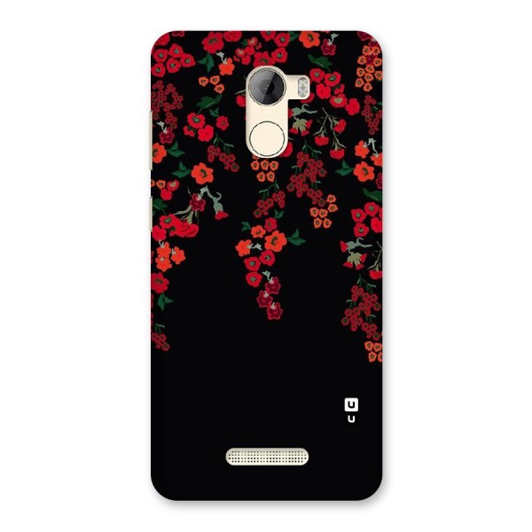 Red Floral Pattern Back Case for Gionee A1 LIte