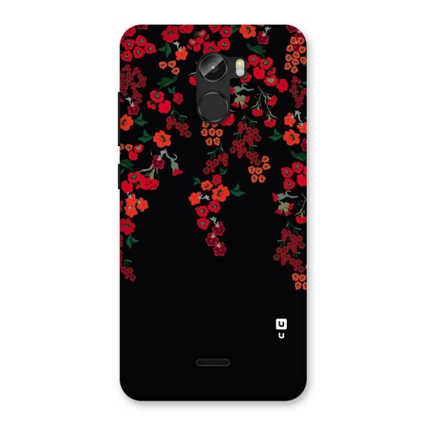 Red Floral Pattern Back Case for Gionee X1
