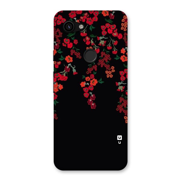 Red Floral Pattern Back Case for Google Pixel 3a