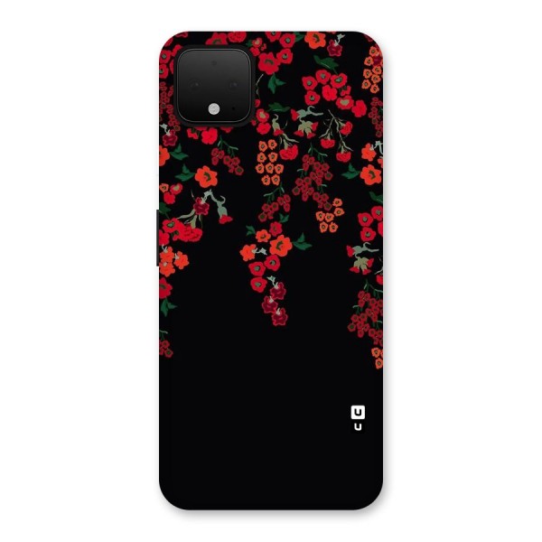 Red Floral Pattern Back Case for Google Pixel 4 XL